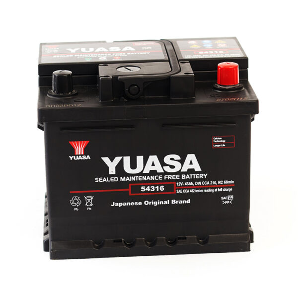 YUASA Batería 54316 - SMF Libre Mantenimiento